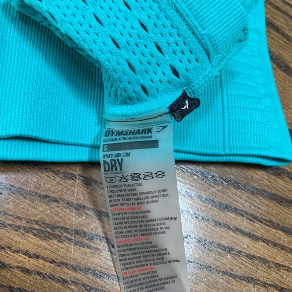 Gymshark Womens Teal Seamless Cutout Leggings Small EUC Perforated High Waisted - Picture 7 of 7